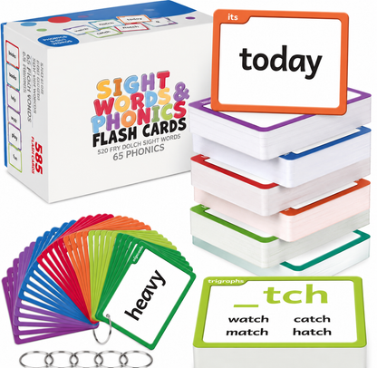 Sight Words & Phonics Flash Cards