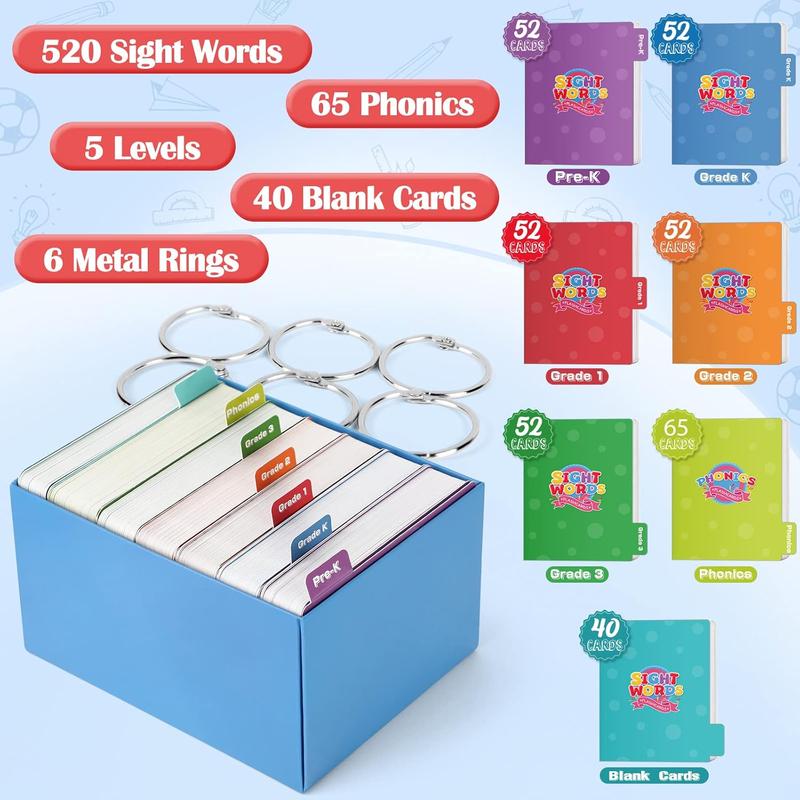 Sight Words & Phonics Flash Cards