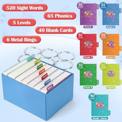 Sight Words & Phonics Flash Cards
